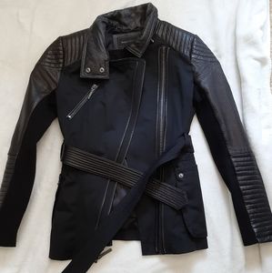 Black leather BCBGMAXAZRIA jacket